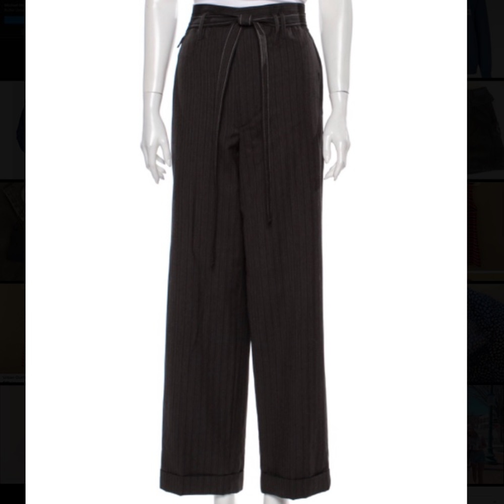 Helmut Lang Wool Wide Leg Pants